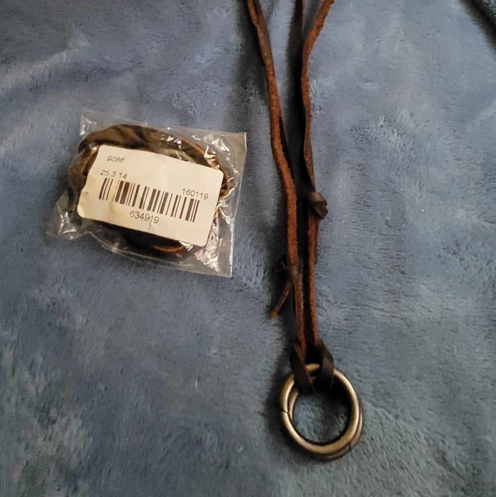 Brown African good luck ring necklace